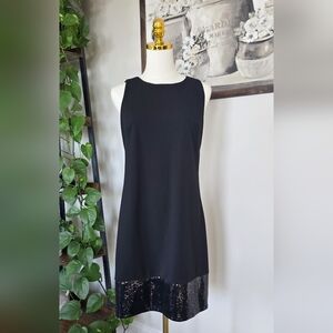 Vince Camuto Black Mini Dress with Sequin Detail